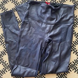 Excellent condition Navy Blue Faux Leather Spanx